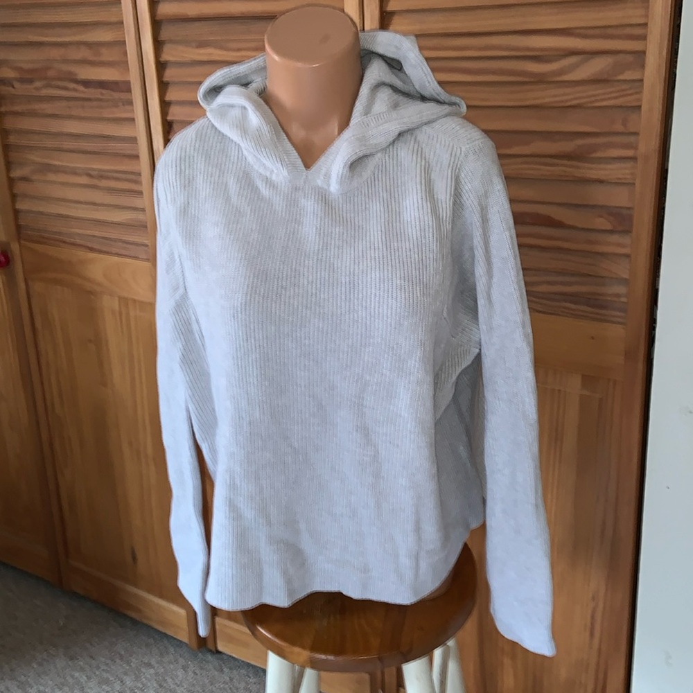 ATHLETA L Rest Day oversized sweater with hood Heather gray SOLD OUT EVERYWHERE